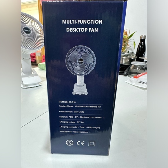 desktop fan, white - Picture 4 of 5